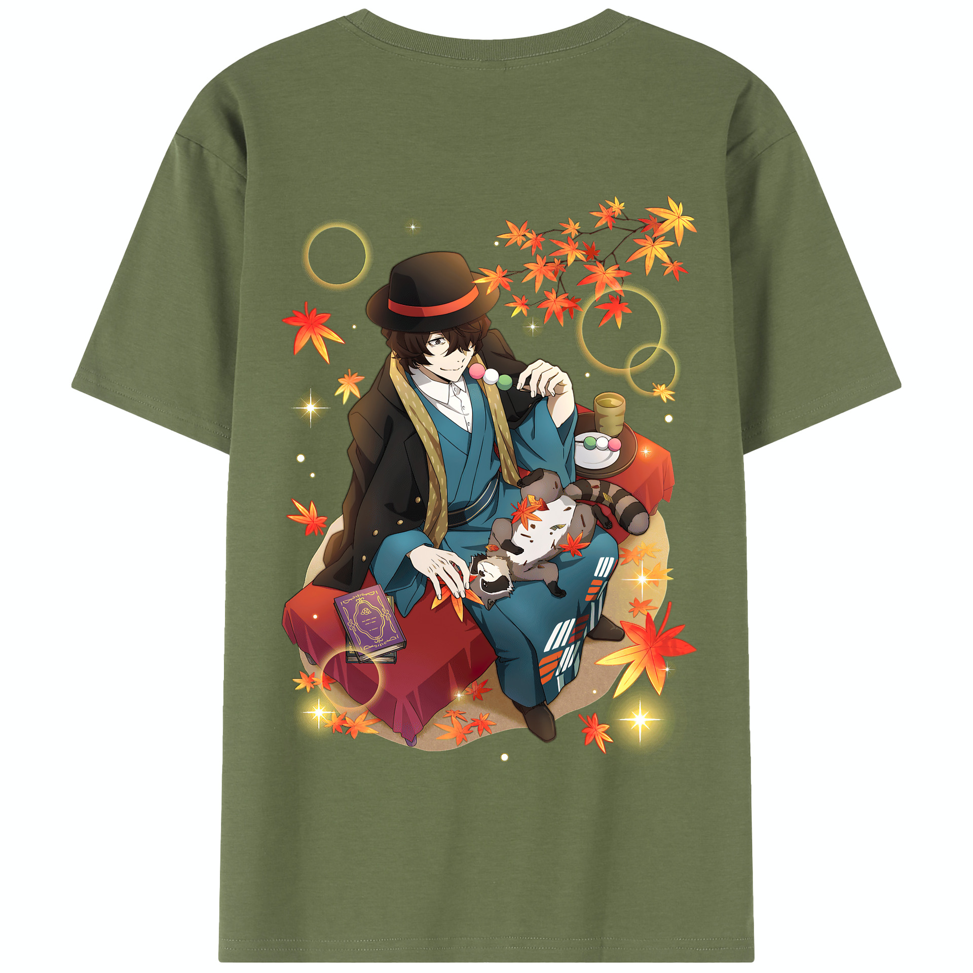 （画像用） 文豪ストレイドッグス Bungo Stray Dogs 綿100％半袖Tシャツ（背面プリント）